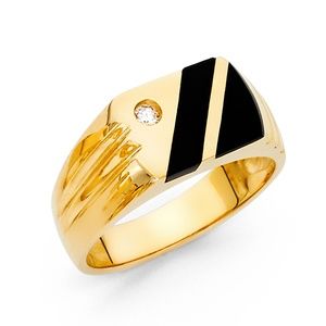 COPY - 14K Yellow Gold Onyx Men's Ring